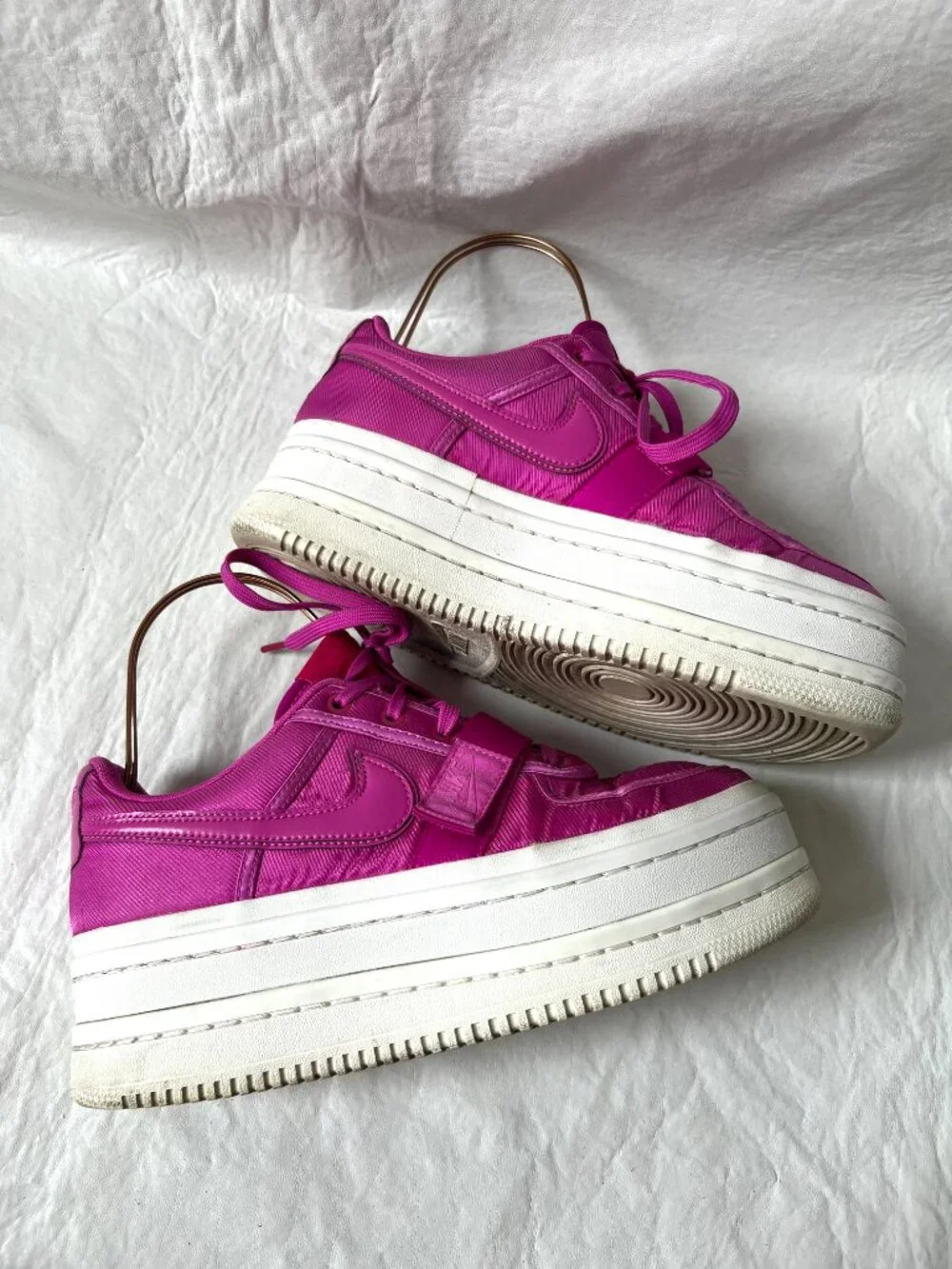 Nike platform sneakers Vandal 2K Hyper Magenta pink nylon strap womens 11 shoes